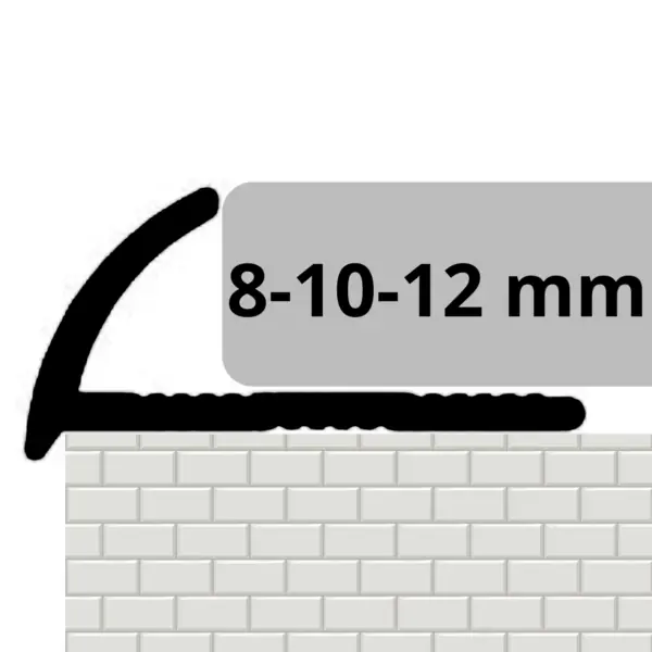Rodelux Alu C profil - 250cm - 8mm Eloxált ezüst Különleges ajánlat