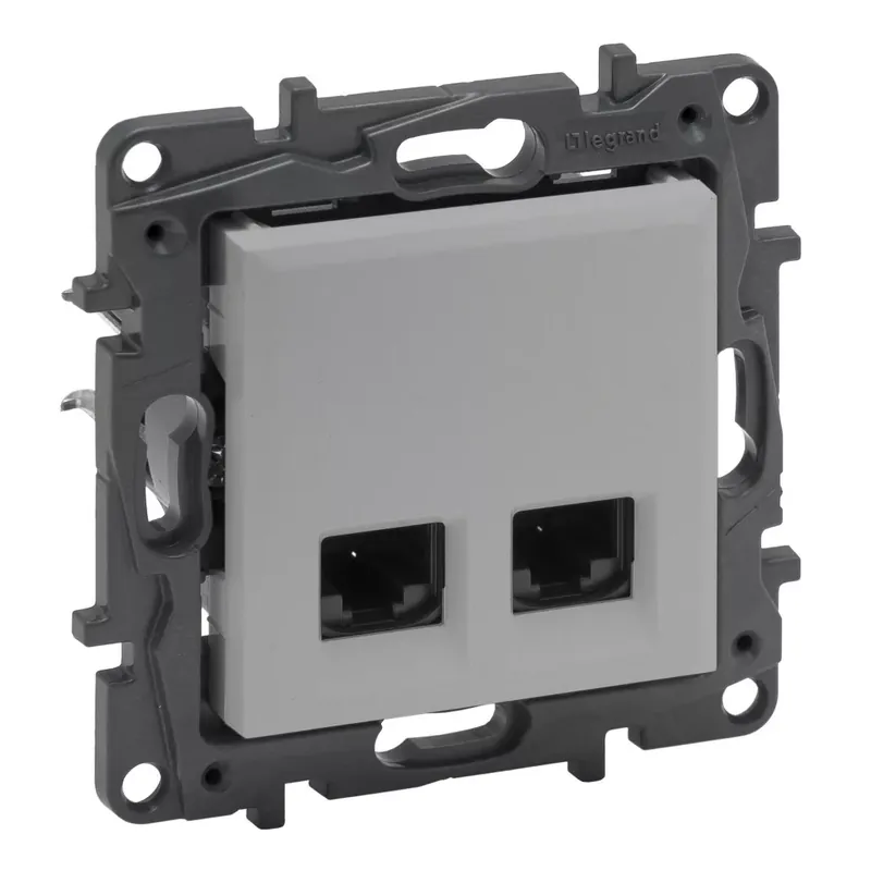 Alacsony ár NILOÉ STEP 2xRJ45 Cat.6 UTP ALUMÍN.