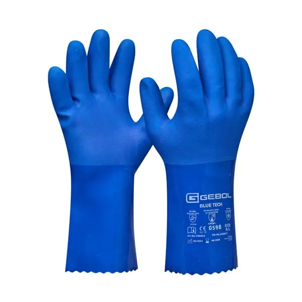 Expressz kézbesítés Védőkesztyű mártott PVC "Blue Tech" (9)