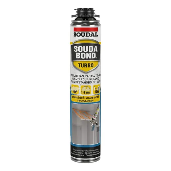 Ragasztóhab 750 ml (pisztolyhoz) Soudabond Turbo Gun Soudal Nézd meg most