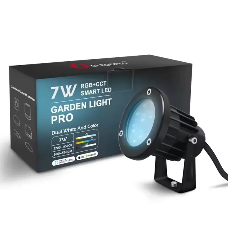 Gledopto GL-G-003P Zigbee Pro (Zigbee 3.0 + RF vevős) kültéri kerti RGB+CCT spot lámpa, 24V Azonnal elérhető