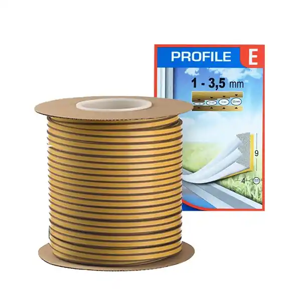Tömítőprofil öntapadós EPDM 100m "E" fehér Gyors szállítás