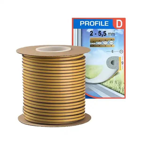 Csak ma Tömítőprofil öntapadós EPDM 100m "D" fehér