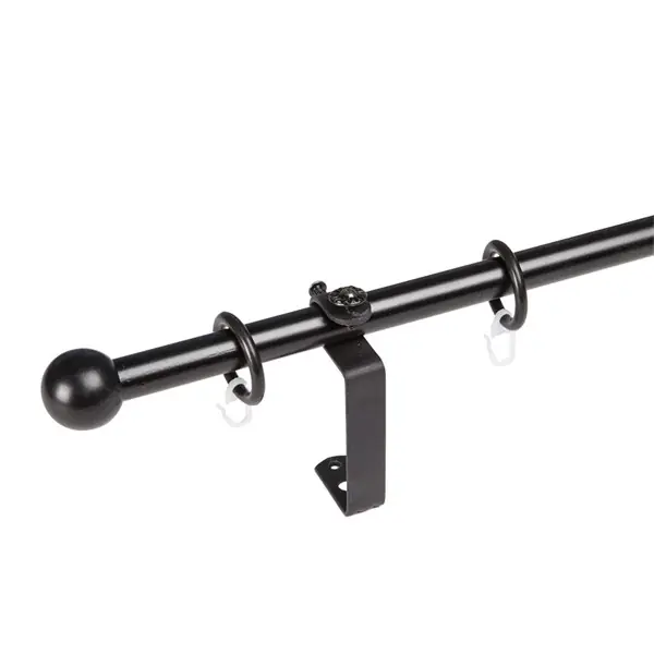 Akciós ár Rúdkarnis fém fekete D=16 mm 160 cm (tartozékokkal)