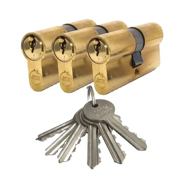 Zárbetét 30/30mm 3db azonos zárlatú 6 kulcs réz Alacsony ár
