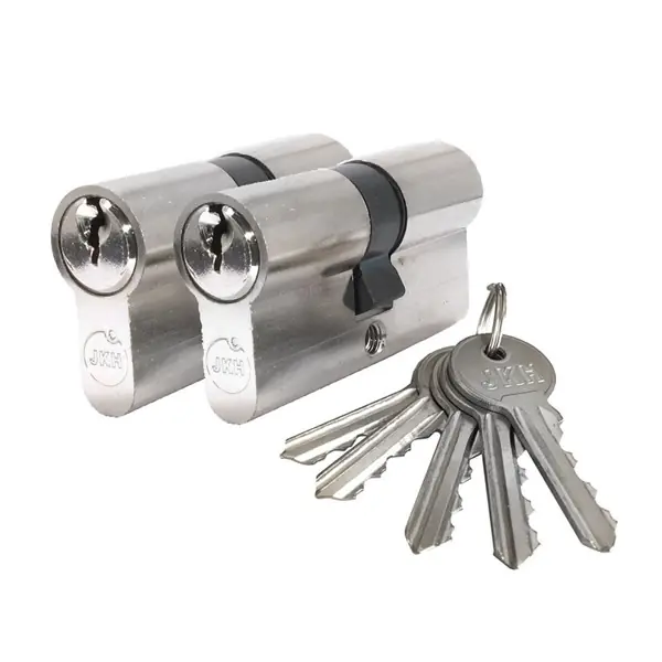 Zárbetét 30/30mm 2db azonos zárlatú 5 kulcs nikkel Legnépszerűbb