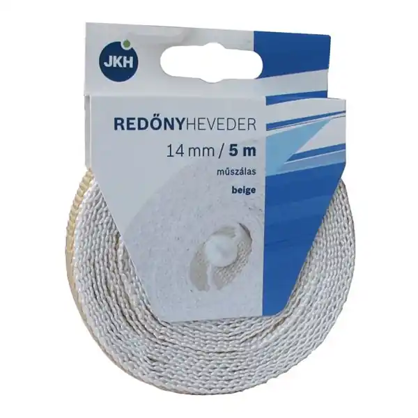 Redőnyheveder műszál 14mm beige 5fm (5 fm) Exkluzív ajánlat
