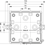 Kiárusítás KÖTŐDOBOZ 86x86x41mm IP55 FKÍV.KA