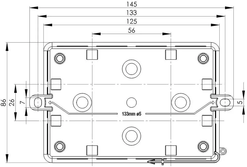 KÖTŐDOBOZ 125x86x41mm IP55 KA016 Árengedmény