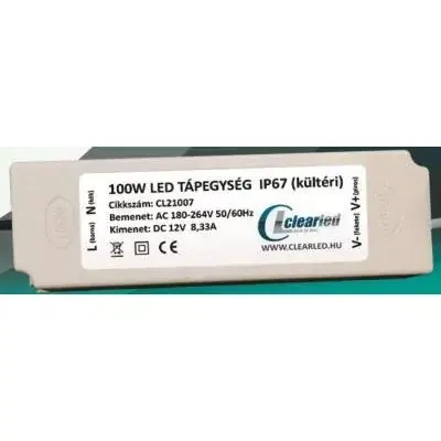 Árcsökkenés LED Tápegység 100 W IP67 müa.házas