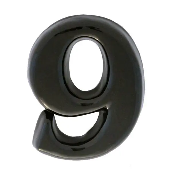Kerámia házszám 6/9 fekete 12cm Prémium