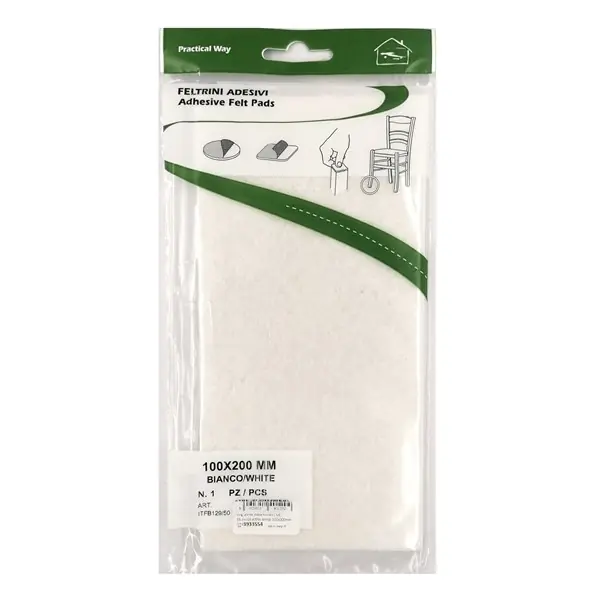 Csúsztatófilc öntapadó 100x200mm fehér Prémium