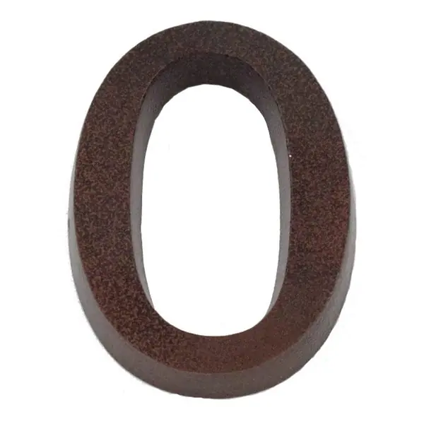 Alumínium házszám 0 barna 11cm Prémium