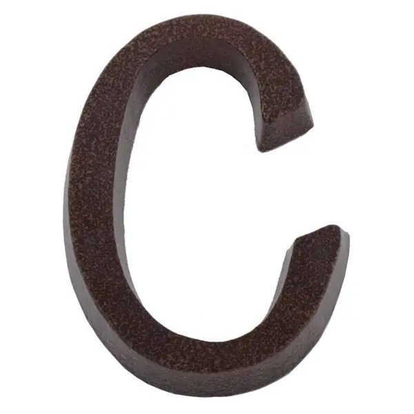 Azonnali szállítás Alumínium házszám "C" betű barna 11cm