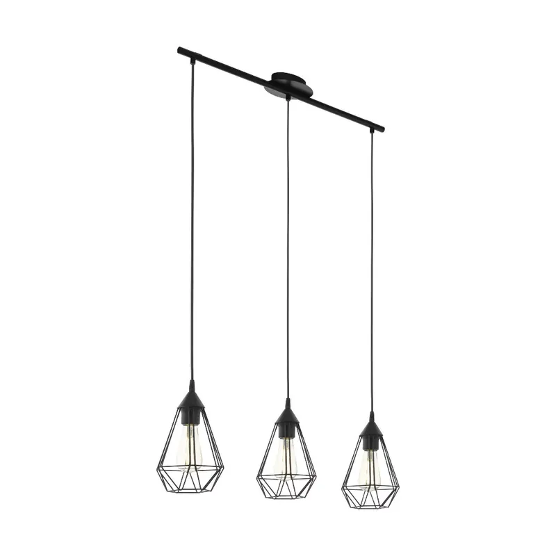 TARBES Függeszték E27 3X60W fekete@ Azonnal elérhető