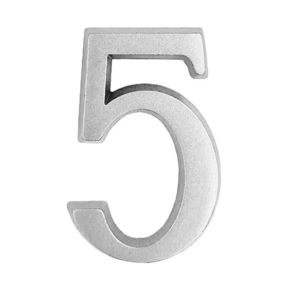 Ajtószám öntapadós matt ezüst "5" 4,5cm Vedd meg online