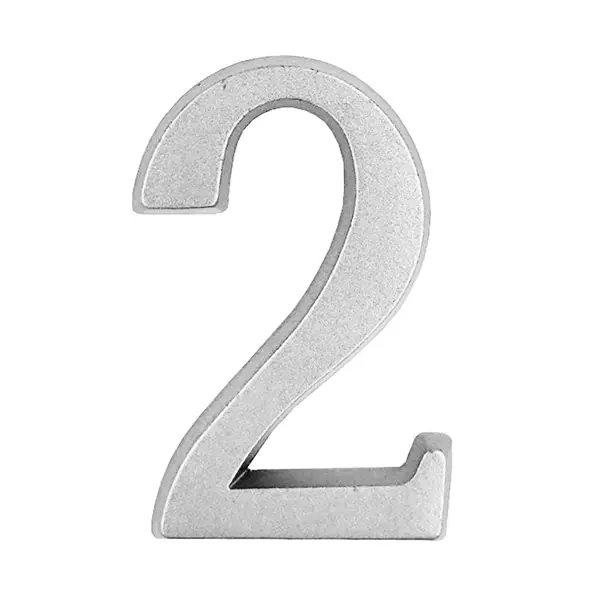 Ajtószám öntapadós matt ezüst "2" 4,5cm Alacsony ár