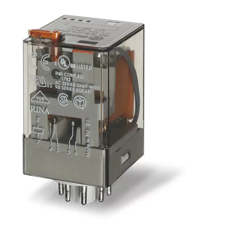 RELÉ FINDER 12V/DC 10A 8P 2CO Gyors kiszállítás