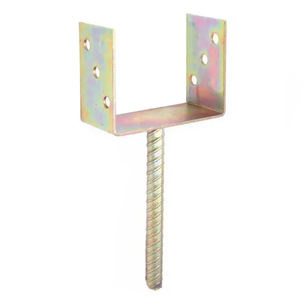 Alacsony ár Oszloptalp "U" betonozható 70 x 60 x 100 / 4 mm (szár 200mm) sárga horgany