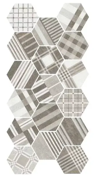 Bestseller Hexatile Cement GEO Grey 17,5x20 hatszögletű járólap dekor