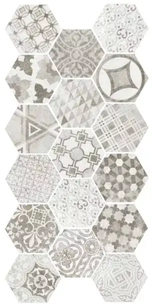 Hexatile Cement Garden Grey 17,5x20 hatszögletű mintás járólap Expressz kézbesítés