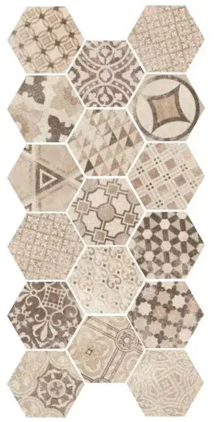 Szuper ajánlat Hexatile Cement Garden Sand 17,5x20 hatszögletű járólap dekor