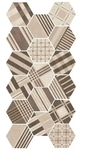 Vedd meg online Hexatile Cement GEO Sand 17,5x20 hatszögletű járólap dekor