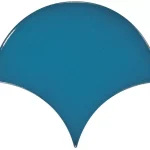 Biztonságos fizetés Equipe Fan Electric Blue 10,6x12 pikkely alakú falicsempe
