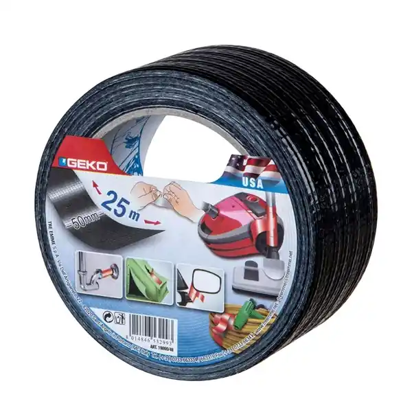 Kedvezmény Ragasztószalag szövetes 50 mm x 25 m fekete GEKO
