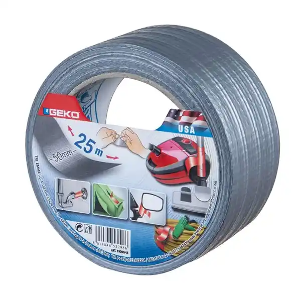 Ragasztószalag szövetes 50 mm x 25 m ezüst GEKO Csak ma