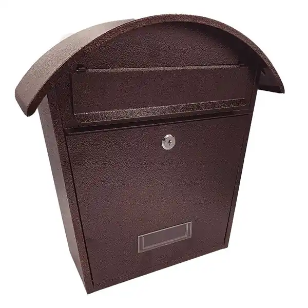 Postaláda álló ívelt (36x37cm) barna, névtartóval Akció