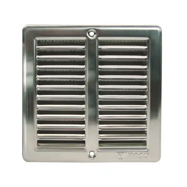 Gyors szállítás Szellőzőrács beépíthető 150 x 150 mm INOX (hálós)