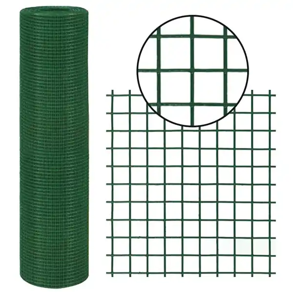 Drótháló 10 x 1 m ponthegesztett 12,7x12,7mm d=0,6/0,9mm PVC bevonatos (10 fm) Exkluzív ajánlat