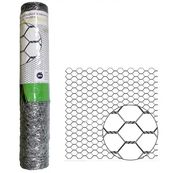 Drótháló 10 x 1 m hatszögletű 25 mm d=0,8 mm horganyzott (10 fm) Szuper ajánlat