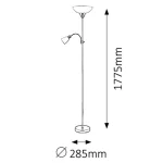 Gyors kiszállítás ÁLLÓLÁMPA 1*60W E27+E14 40W BRONZ@