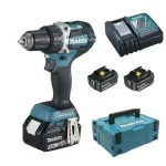 Biztonságos fizetés MAKITA DDF484RTJ AKKUS FÚRÓ-CSAVAROZÓ 18V 2DB 5Ah AKKUVAL 60/30Nm