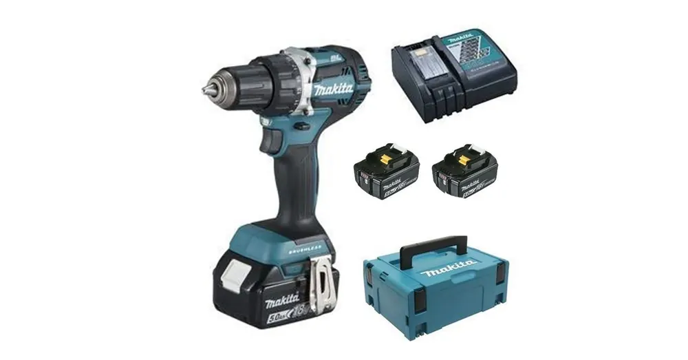 Biztonságos fizetés MAKITA DDF484RTJ AKKUS FÚRÓ-CSAVAROZÓ 18V 2DB 5Ah AKKUVAL 60/30Nm