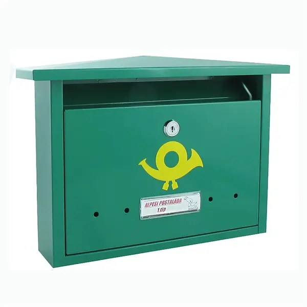 Vedd meg online Postaláda fekvő ALPESI 1 (35x24cm) zöld, névtartóval