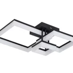 Amilia menny.LED22W 47x47cm fekete@ Olcsó