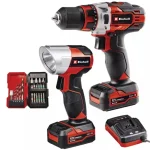 AKKUMULÁTOROS GÉPSZETT TE-CD 12/1+LÁMPA+BIT KÉSZLET EINHELL 4513598 Kiárusítás