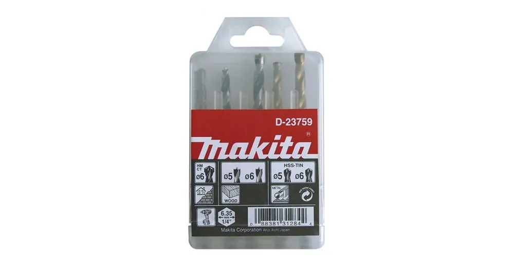 MAKITA D-23759 CSIGAFÚRÓ BIT KÉSZLET FA-FÉM-KŐZET 05db-os Vásárlói kedvenc