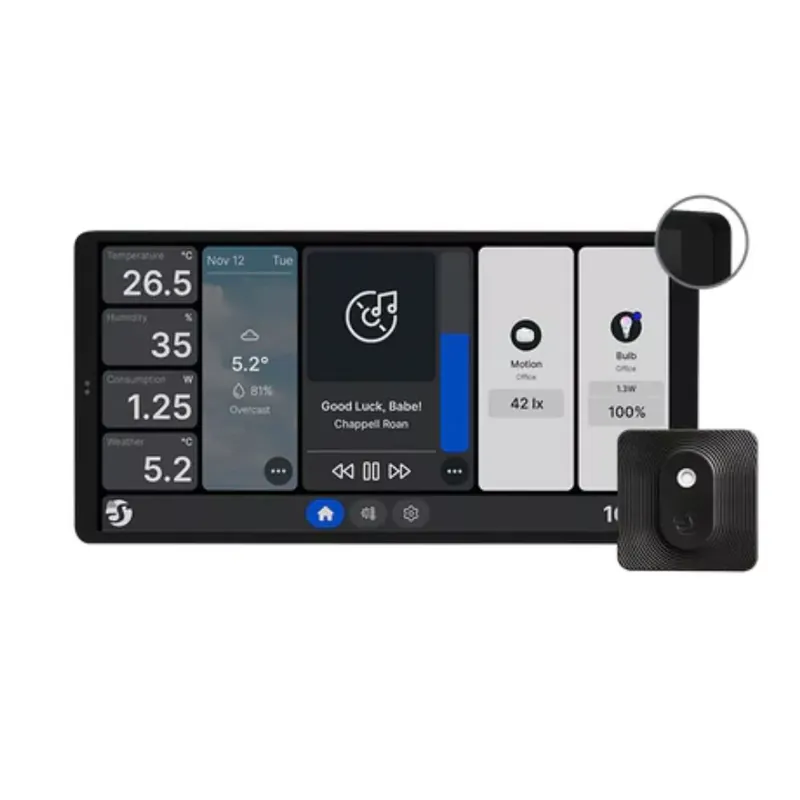 Shelly Wall Display X2 Wi-Fi+Bluetooth villanykapcsoló + érintőképernyős vezérlőpanel (fekete kerettel) + BLU H&T szenzor Ajánlat