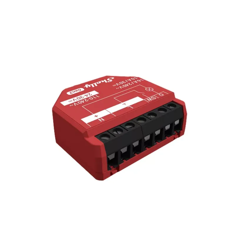 Legkelendőbb Shelly 1PM Gen3 Wi-Fi + Bluetooth okosrelé, áramfogyasztás-méréssel