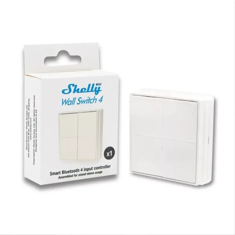 Shelly BLU Wall Switch 4 - fali nyomógomb, keret nélküli verzió Alacsony ár