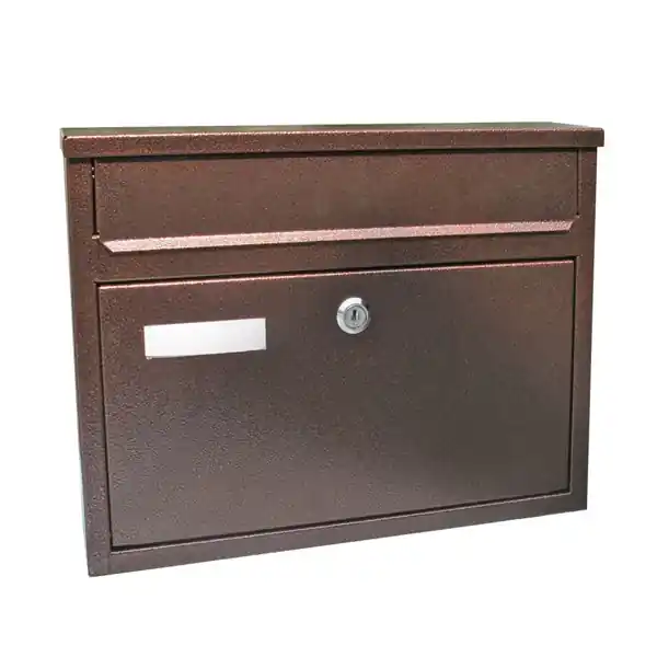 Postaláda fekvő VARIA (35x28cm) barna, névtartóval Csak ma
