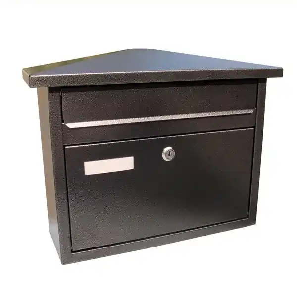Postaláda fekvő APOLLÓ (40x32cm) szürke, névtartóval Expressz szállítás