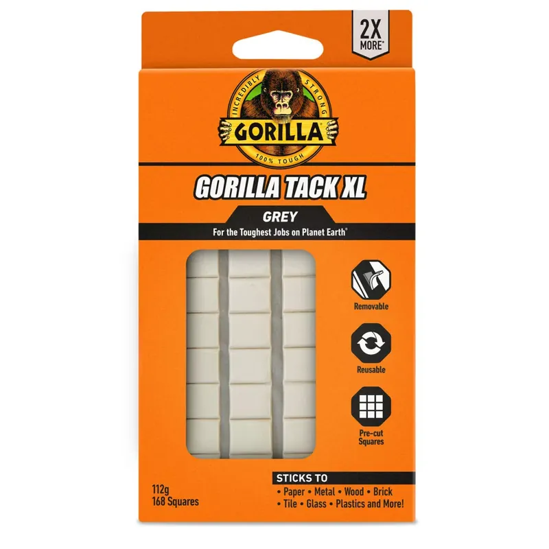 Biztonságos fizetés Gorilla Tack XL Gyurmaragasztó Kockák Újrahasználható 168db/csomag