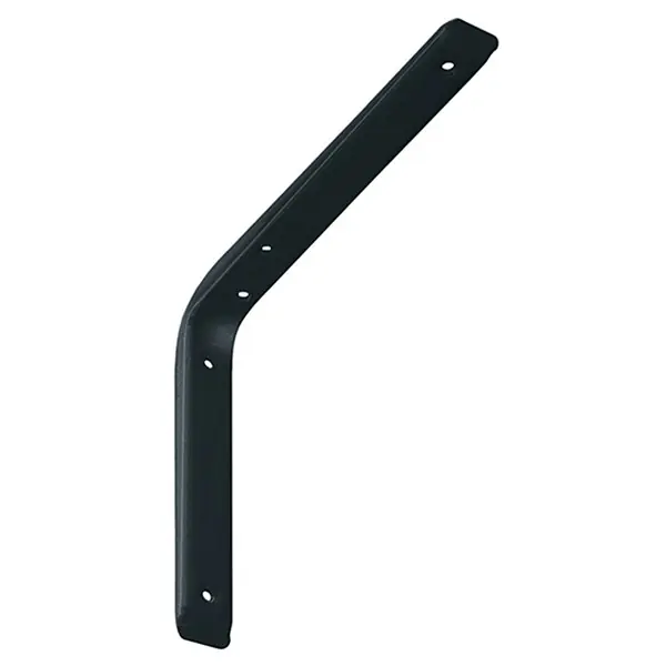 Polctartó konzol fém íves 200x250mm fekete Kedvezményes ár