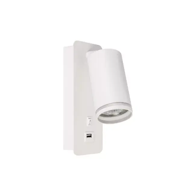 Szuper ajánlat MasterLED Ring fehér oldalfali lámpa GU10-es foglalattal USB csatlakozóval