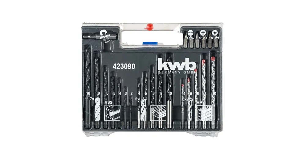 FÚRÓ+BIT+TIPLI KÉSZLET HSS D2-től D10-ig+BIT/300részes KWB 49423090 Expressz szállítás